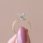 Load image into Gallery viewer, BARE 4-PRONG ROUND CUT MOISSANITE ENGAGEMENT RING