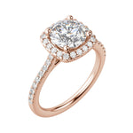 Load image into Gallery viewer, HELM ROUND CUT MOISSANITE ENGAGEMENT RING