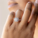 Load image into Gallery viewer, HELM ROUND CUT MOISSANITE ENGAGEMENT RING