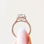 Load image into Gallery viewer, HELM ROUND CUT MOISSANITE ENGAGEMENT RING