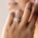 Load image into Gallery viewer, HELM ROUND CUT MOISSANITE ENGAGEMENT RING