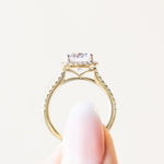 Load image into Gallery viewer, HELM ROUND CUT MOISSANITE ENGAGEMENT RING