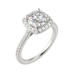 Load image into Gallery viewer, HELM ROUND CUT MOISSANITE ENGAGEMENT RING