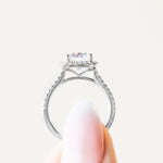 Load image into Gallery viewer, HELM ROUND CUT MOISSANITE ENGAGEMENT RING