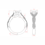 Load image into Gallery viewer, DITA ROUND CUT MOISSANITE ENGAGEMENT RING