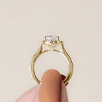 Load image into Gallery viewer, ELMS CUSHION CUT MOISSANITE ENGAGEMENT RING