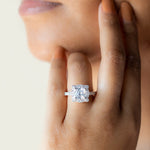 Load image into Gallery viewer, ELMS CUSHION CUT MOISSANITE ENGAGEMENT RING