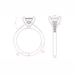 Load image into Gallery viewer, IRIS PRINCESS CUT MOISSANITE ENGAGEMENT RING