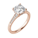 Load image into Gallery viewer, IRIS CUSHION CUT MOISSANITE ENGAGEMENT RING