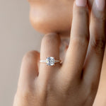 Load image into Gallery viewer, IRIS CUSHION CUT MOISSANITE ENGAGEMENT RING