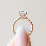 Load image into Gallery viewer, IRIS CUSHION CUT MOISSANITE ENGAGEMENT RING