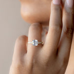 Load image into Gallery viewer, IRIS CUSHION CUT MOISSANITE ENGAGEMENT RING