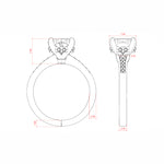 Load image into Gallery viewer, IRIS CUSHION CUT MOISSANITE ENGAGEMENT RING