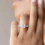 Load image into Gallery viewer, HORA PRINCESS CUT MOISSANITE ENGAGEMENT RING