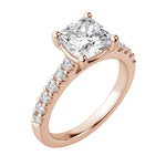 Load image into Gallery viewer, HORA CUSHION CUT MOISSANITE ENGAGEMENT RING