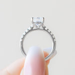 Load image into Gallery viewer, HORA CUSHION CUT MOISSANITE ENGAGEMENT RING