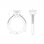 Load image into Gallery viewer, HORA CUSHION CUT MOISSANITE ENGAGEMENT RING