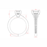 Load image into Gallery viewer, IRIS BOLD EMERALD CUT MOISSANITE ENGAGEMENT RING