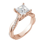 Load image into Gallery viewer, MORA PRINCESS CUT MOISSANITE ENGAGEMENT RING
