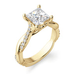 Load image into Gallery viewer, MORA PRINCESS CUT MOISSANITE ENGAGEMENT RING