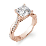 Load image into Gallery viewer, MORA CUSHION CUT MOISSANITE ENGAGEMENT RING