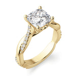 Load image into Gallery viewer, MORA CUSHION CUT MOISSANITE ENGAGEMENT RING
