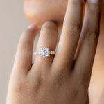 Load image into Gallery viewer, HOLM BOLD CUSHION CUT MOISSANITE ENGAGEMENT RING
