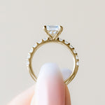 Load image into Gallery viewer, HOLM BOLD CUSHION CUT MOISSANITE ENGAGEMENT RING