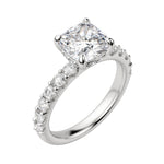 Load image into Gallery viewer, HOLM BOLD CUSHION CUT MOISSANITE ENGAGEMENT RING