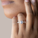 Load image into Gallery viewer, HOLM BOLD EMERALD CUT MOISSANITE ENGAGEMENT RING
