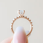 Load image into Gallery viewer, HOLM BOLD EMERALD CUT MOISSANITE ENGAGEMENT RING
