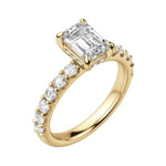 Load image into Gallery viewer, HOLM BOLD EMERALD CUT MOISSANITE ENGAGEMENT RING
