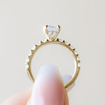 Load image into Gallery viewer, HOLM BOLD EMERALD CUT MOISSANITE ENGAGEMENT RING
