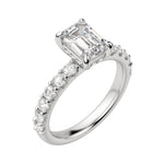 Load image into Gallery viewer, HOLM BOLD EMERALD CUT MOISSANITE ENGAGEMENT RING