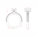 Load image into Gallery viewer, HOLM BOLD EMERALD CUT MOISSANITE ENGAGEMENT RING