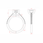 Load image into Gallery viewer, SONE CUSHION CUT MOISSANITE ENGAGEMENT RING
