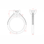 Load image into Gallery viewer, SONE ASSCHER CUT MOISSANITE ENGAGEMENT RING