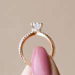 Load image into Gallery viewer, DEMI ACCENTED OVAL CUT MOISSANITE ENGAGEMENT RING