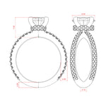 Load image into Gallery viewer, DEMI ACCENTED OVAL CUT MOISSANITE ENGAGEMENT RING
