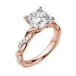 Load image into Gallery viewer, LILT CUSHION CUT MOISSANITE ENGAGEMENT RING