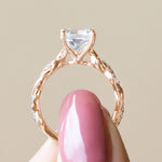 Load image into Gallery viewer, LILT CUSHION CUT MOISSANITE ENGAGEMENT RING