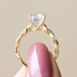 Load image into Gallery viewer, LILT CUSHION CUT MOISSANITE ENGAGEMENT RING