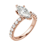 Load image into Gallery viewer, HOLM BOLD MARQUISE CUT MOISSANITE ENGAGEMENT RING