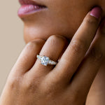 Load image into Gallery viewer, IRIS BOLD RADIANT CUT MOISSANITE ENGAGEMENT RING