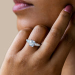 Load image into Gallery viewer, IRIS BOLD RADIANT CUT MOISSANITE ENGAGEMENT RING