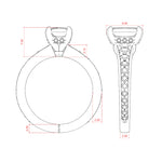 Load image into Gallery viewer, IRIS BOLD RADIANT CUT MOISSANITE ENGAGEMENT RING