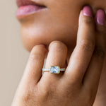Load image into Gallery viewer, DAHL RADIANT CUT MOISSANITE ENGAGEMENT RING