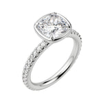 Load image into Gallery viewer, DAHL CUSHION CUT MOISSANITE ENGAGEMENT RING