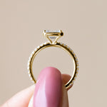 Load image into Gallery viewer, DAHL EMERALD CUT MOISSANITE ENGAGEMENT RING