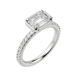 Load image into Gallery viewer, DAHL EMERALD CUT MOISSANITE ENGAGEMENT RING
